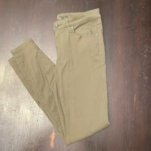 Prana green skinny jeans